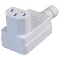 White Mains 90 Degree IEC C13 Plug